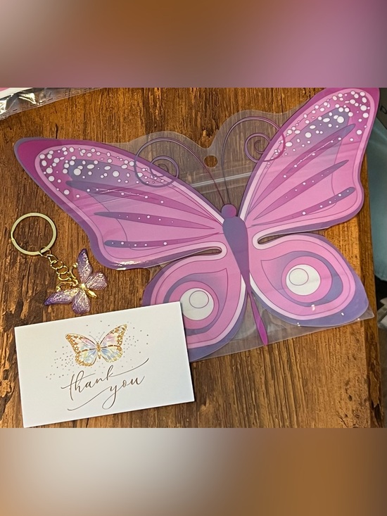 Other - Thank You Gift Sets for Buyers - Butterfly Baggie, Keychain and Card NWOT